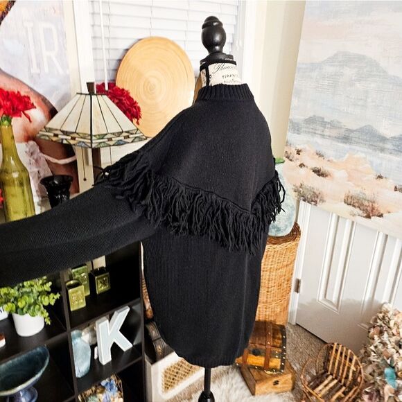 Vintage Ferretti Studio Stylish Fringe Detail Long Sleeve Sweater - Picture 12 of 14